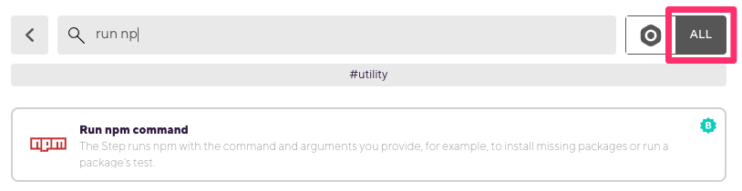 An image with caption: Screenshot calling out the ALL button. 
